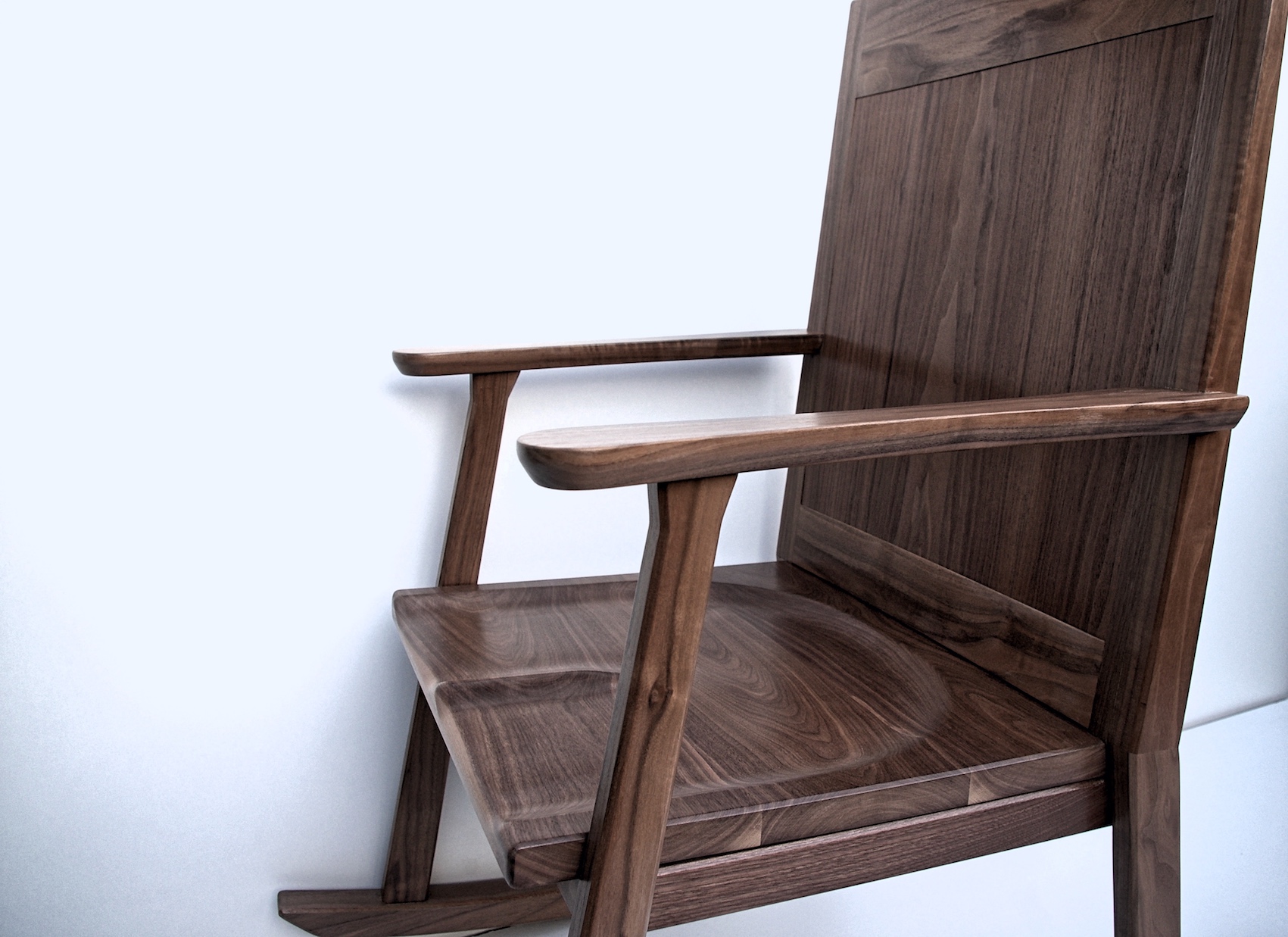 walnut rocking chair